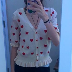 Cider elegant heart shirt ruffles